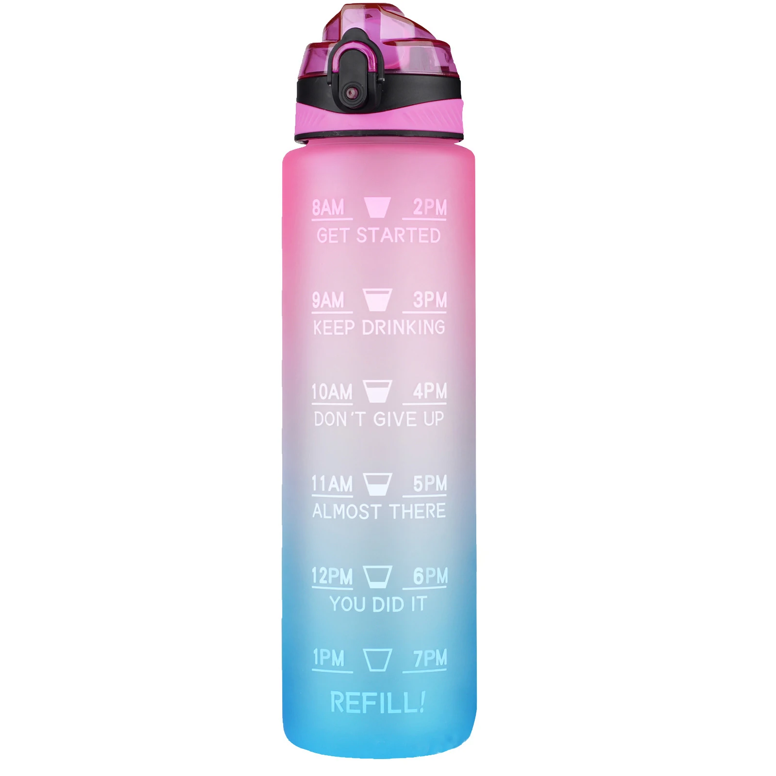 

Gradient Water Bottle 1L 32oz Portable Gym Leak-proof Fitness Kettle Tritan with Straw Bicycle Bottles Drinkware Jugs BPA Free