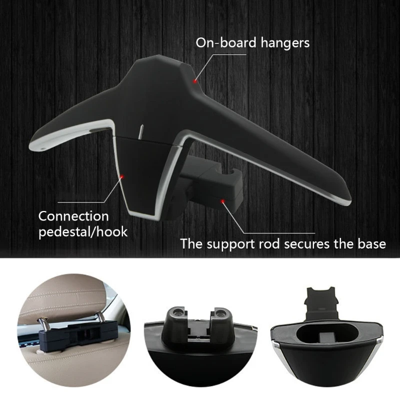 

Automotive Back Seat Hanger Headrest Hook Car Interior Decoration Accessories Durable ABS Birthday Gifts for Men & Women