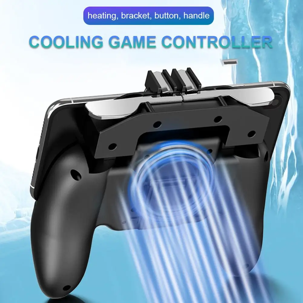 PUBG Mobile Controller With Fan Cooling Cooler For iphone ios Android Phone Game Pad Joystick 4 Finger Gamepad 2000mah | Мобильные