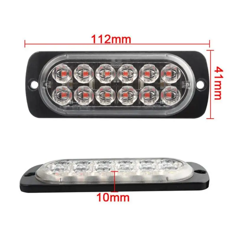 

12V 12W 12LED Light ABS IPX-4 Waterproof Reliable Safe Durable Car Side Marker Indicator Turn Signal Lamp Rear Light