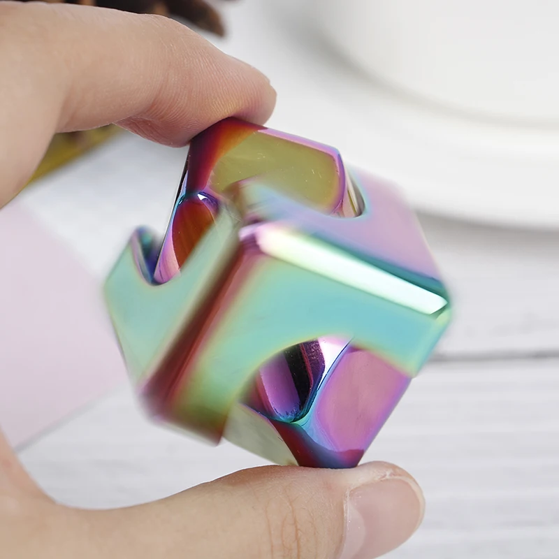 Красочный спиннинг Fidget Spinner Игрушки для снятия стресса металлический ручной