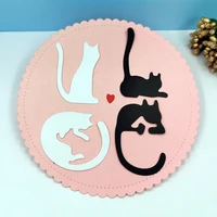 four kittens cutting dies scrapbooking embossing folders for card making album decorative craft stencil greeting photo paper