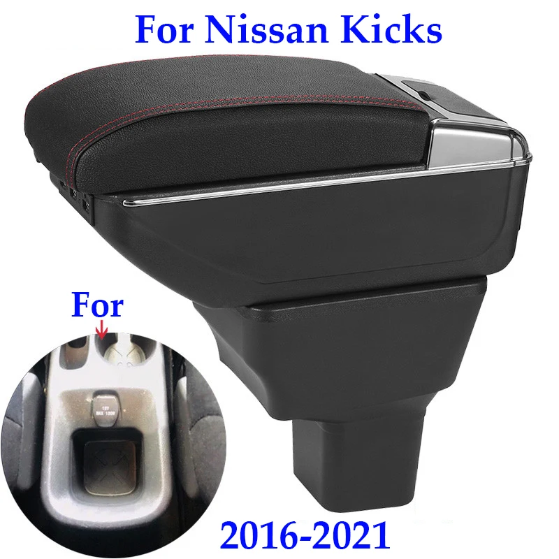 

For Nissan Kicks armrest box For Nissan Kicks car 2016-2021 interior special retrofit parts center storage accessories with USB