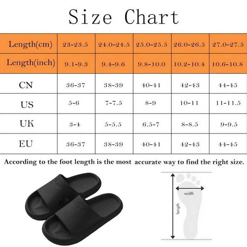 

New Couples Stylish Sandals Slip-Proof Thick-Soled Indoor Outdoor Men Flip Flops House Shoes Woman Super Sof Bathroom Slippers