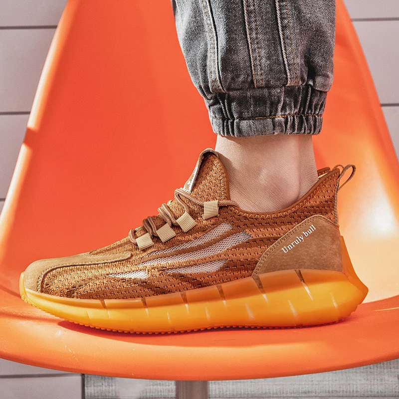 

ManFashion дышащие кроссовки для бега, мужские сандалии, удобные мужские кроссовки, спортивная безопасная повседневная обувь для работы, Новинк...