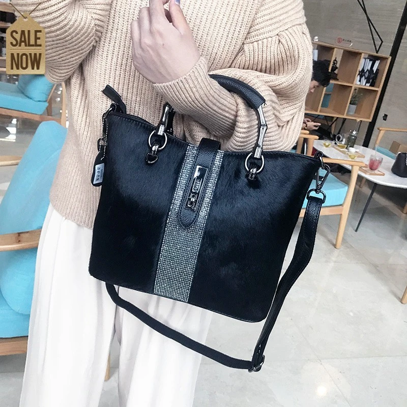 [Telastar] женские сумки из конского волоса стразы натуральная кожа бриллиантовая