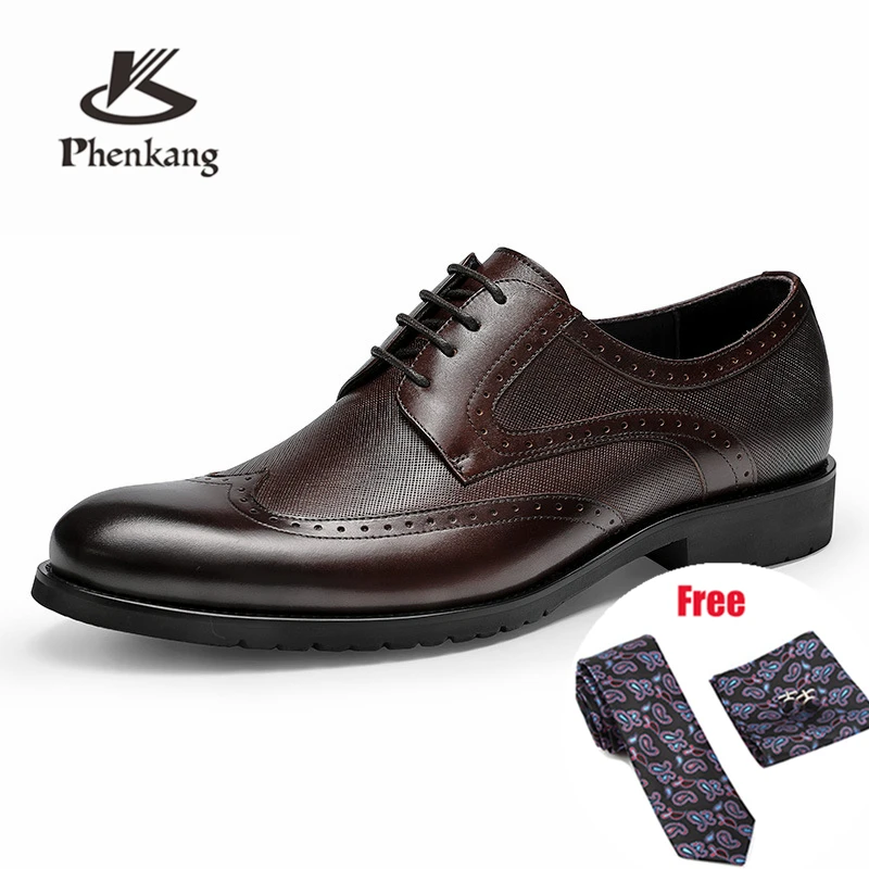 

Мужские туфли из натуральной кожи, деловые туфли под костюм, мужские брендовые черные свадебные туфли из натуральной кожи Bullock на шнуровке, ...