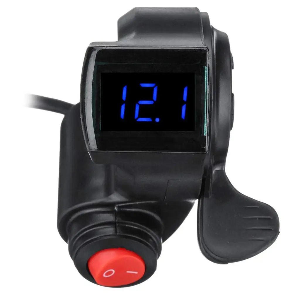 black 12 V/36/48/60/72 82V дроссельная заслонка Электрический велосипед электрический скутер с Мощность переключатель светодиодный Напряжение Дисплей переключатель ручки - Цвет: black