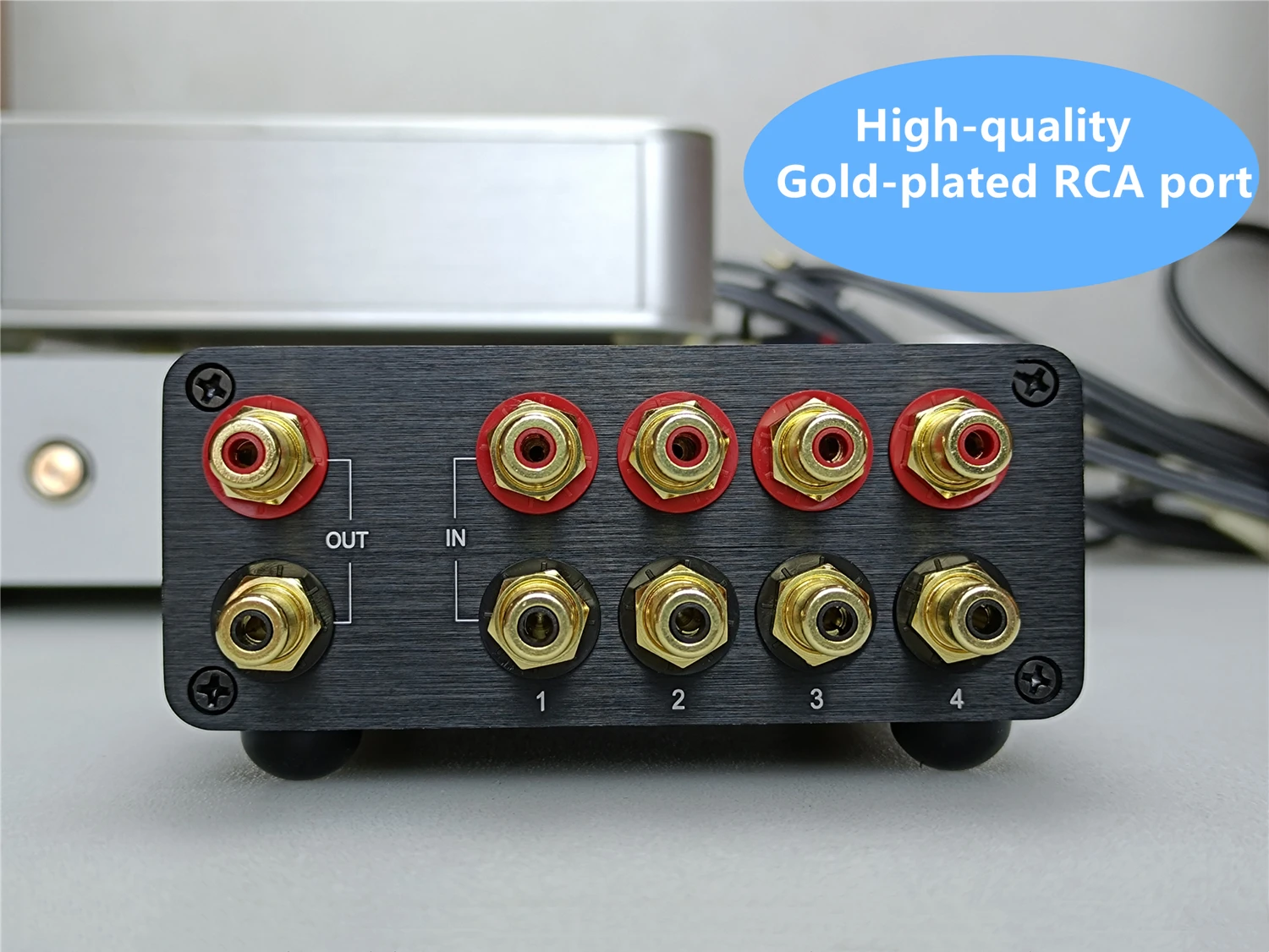 Сплиттер сигнала 4 в 1 аудиоразъем rca селектор переключатель источника HIFI вход