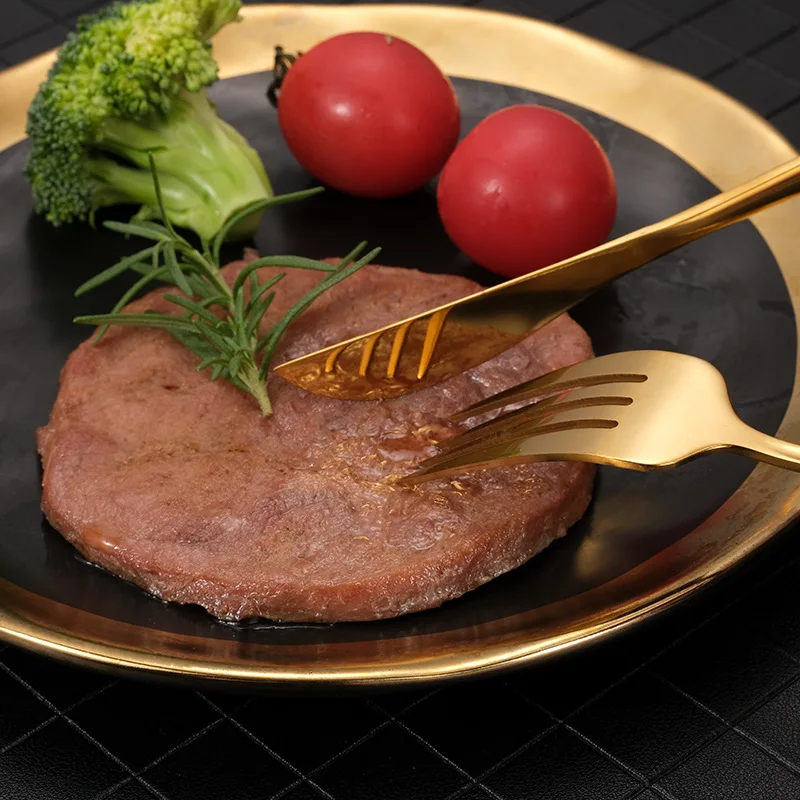 

304 Stainless Steel Golden Silver Tableware Set Mirror Polishing Fork Spoon Knives Kitchen Dinner Cutlery Set For Kid Adult Girl