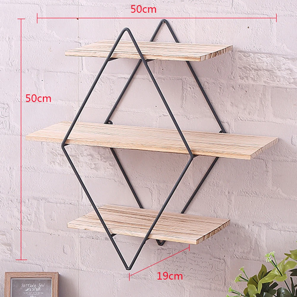 

2020 Metal Wood Storage Rack Wall Book Figurine Bonsai Holder Display Shelf Organizer Storage Organization