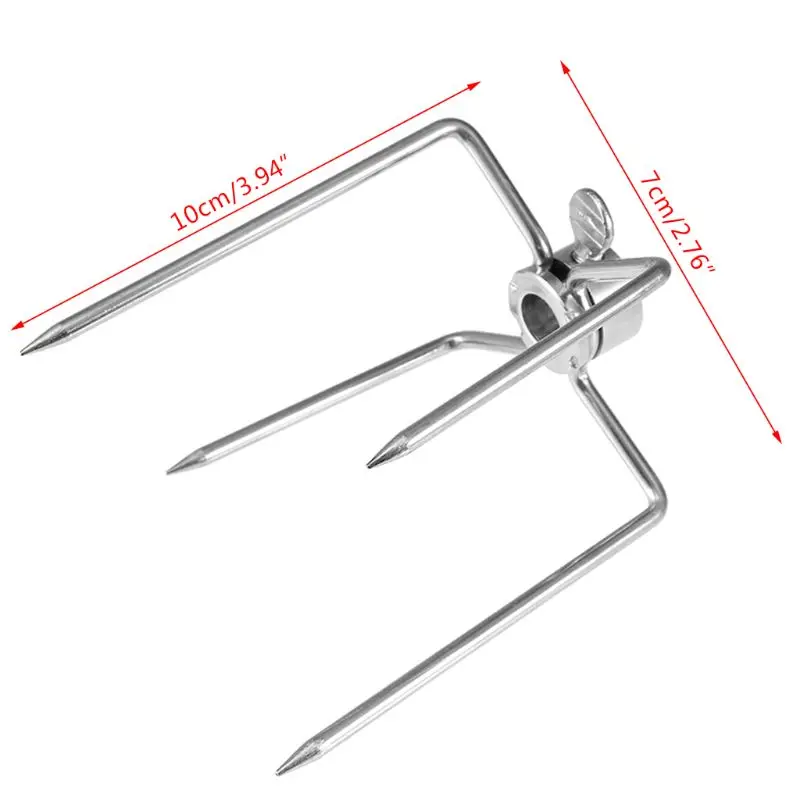 

2pcs/set Stainless Steel BBQ Forks Charcoal Chicken Grill Rotisserie Meat Fork Rotisserie Barbecue Accessories