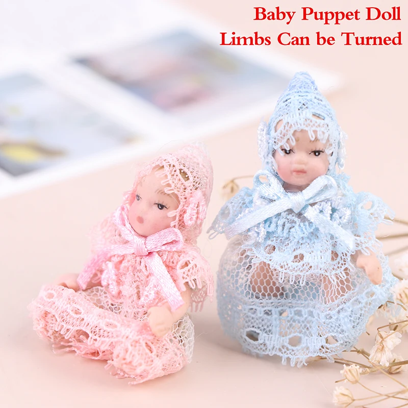 1 Pc 1:12 Dollhouse Miniature Cute Baby Doll People Model Body Joints Moveable toys for girls christmas gifts kids | Игрушки и хобби