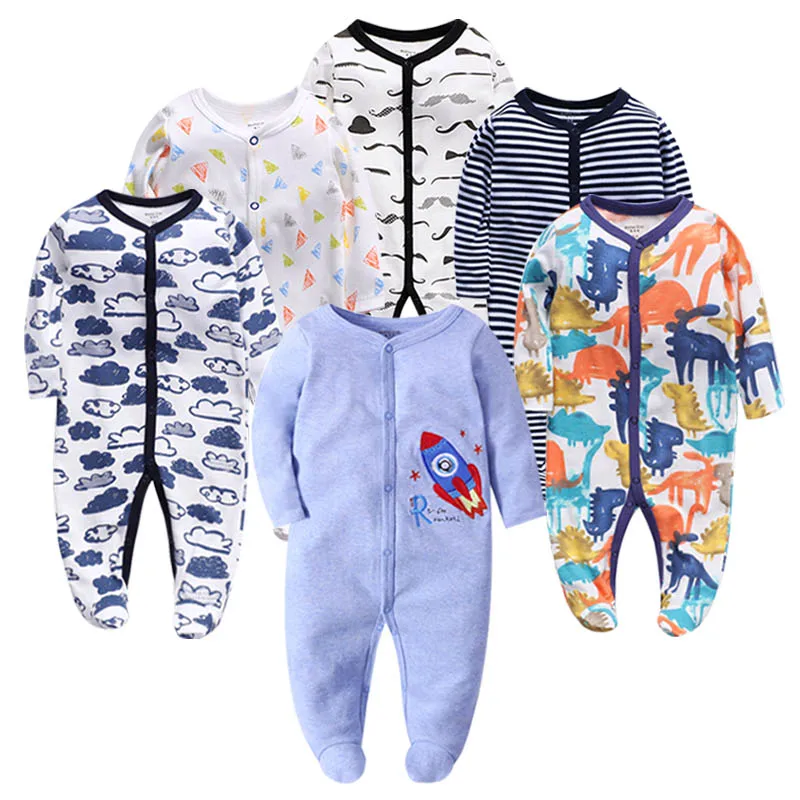 

Комбинезоны для новорожденных, с длинным рукавом, на Возраст 3-12 месяцев, 6 шт./лот