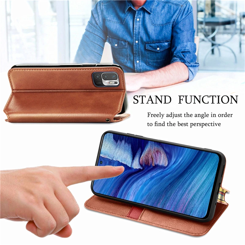 

Luxury Magnetic Flip Case For POCO M3 Pro 5G Cover Leather Wallet Soft TPU Case For Xiaomi POCO M3Pro