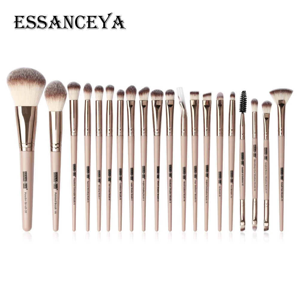 ESSANCEYA Новые кисти для макияжа Набор 18/20 шт. Pro глаз Кисть для растушевки теней для век Румяна Блеск для нанесения основы под макияж, теней и другого макияжа для Красота Наборы