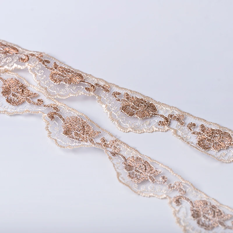 Сетчатая вышитая лента Cusack 2 метра 18 см кружевная для отделки домашний текстиль