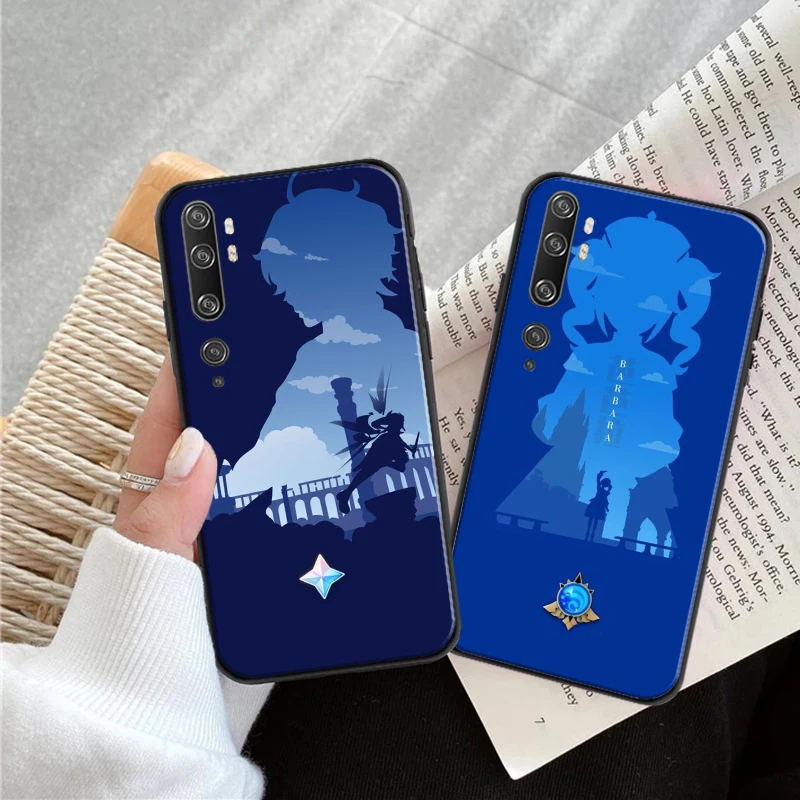 

Genshin Impact Anime Silicone Case Coque For Xiaomi CC9 CC9e10S 10 Pro Lite 11 11 Lite Pro Ultra Note 10 Soft Phone Shell Cover