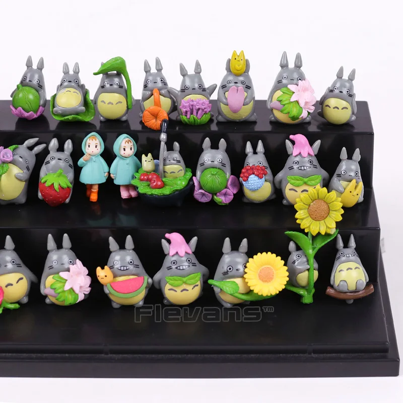 My Neighbor Totoro Kawaii Mini PVC Figures Brinquedo Pot Decoration Dolls Toys 30pcs/set | Игрушки и хобби