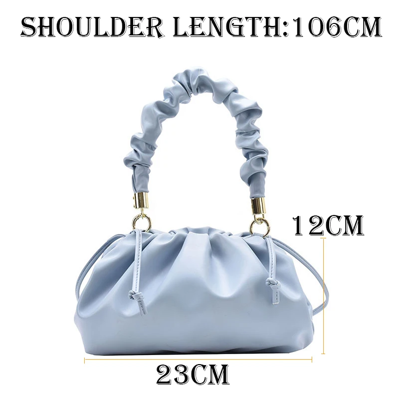

Folds Design Bags Small Simple PU Leather Shoulder Crossbody Bag for Women 2021 New Hot Summer Handbags and Purses Travel Totes