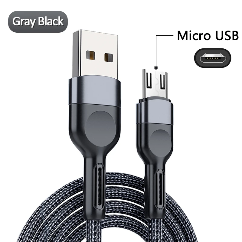 1pc Fast Charging Braided Data Cable 0.5m/2m Mobile Phone Charging Cable Nylon Braided 5A TYPE-C Super Fast Charge
