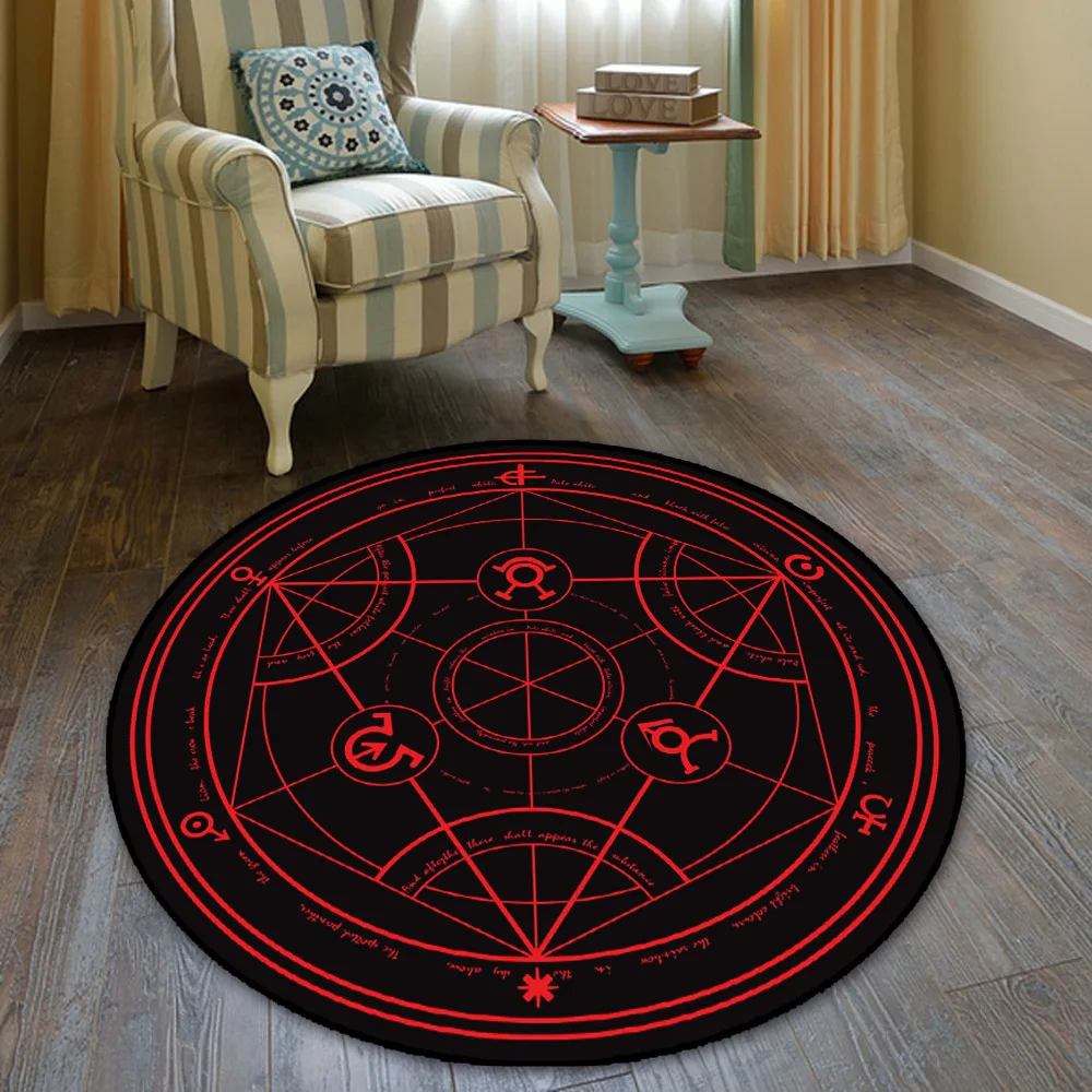 Magic Circle Fullmetal Alchemist Floor Rug Doormat Square Carpet Bedroom Kitchen Living Room Non-slip Mat Cosplay Gift | Дом и сад