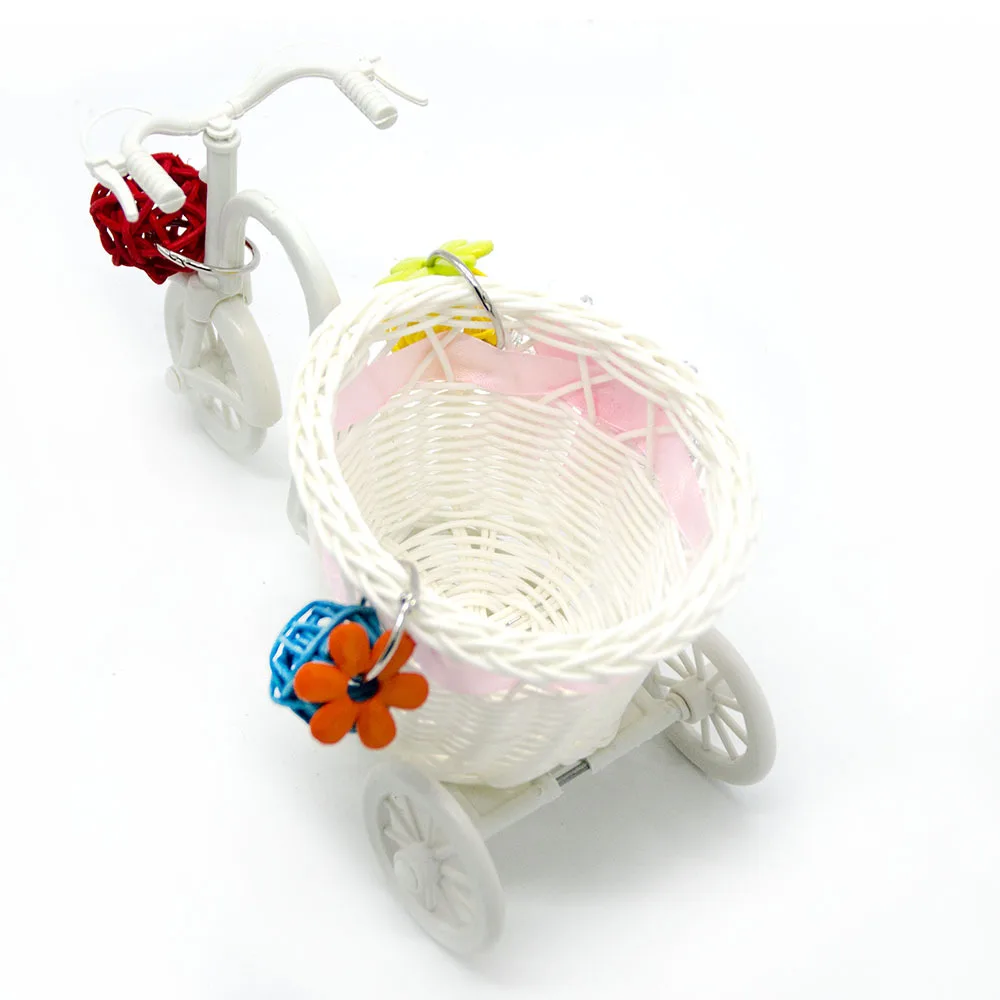 Pet Bird Chew Toy Mini Bike Cage House Parakeet Cockatiel Intelligence Growth Rattan Toys | Дом и сад