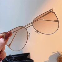 fashion sunglasses alloy sun glasses unisex simplicity eyeglasses anti uv spectacles oversize frame adumbral a