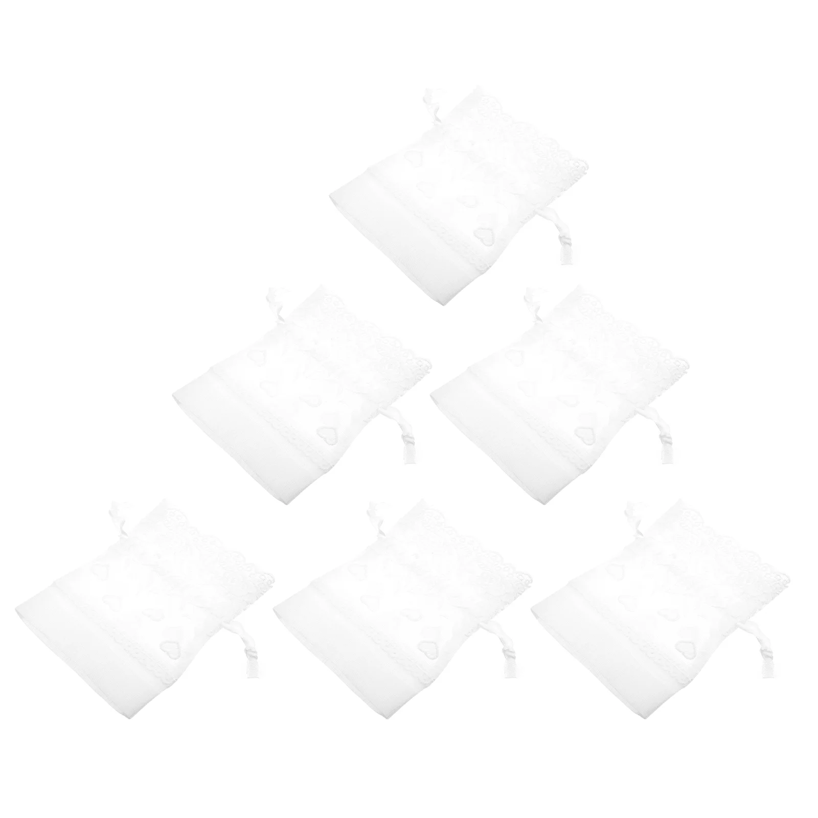 

6Pcs Multipurpose Drawstring Bag Lace Pouch Gift Bag Jewelry Cosmetic Pouches