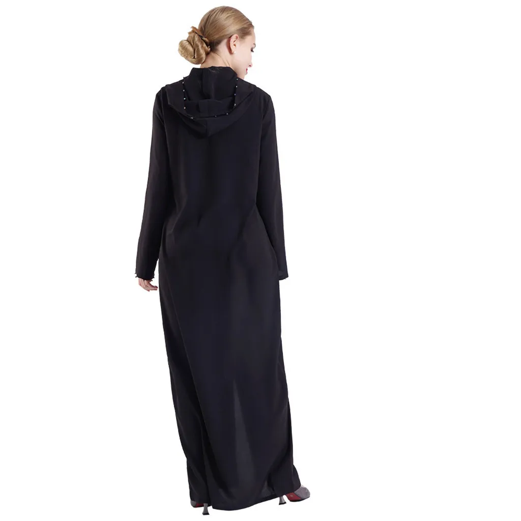 Женское платье с капюшоном CHAMSGEND мусульманское исламское летнее длинными