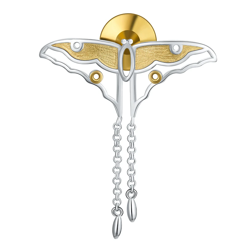 

Lotus Fun Real 925 Sterling Silver Natural Creative Handmade Fine Jewelry Hollow Butterfly Kite Brooches for Women Bijoux
