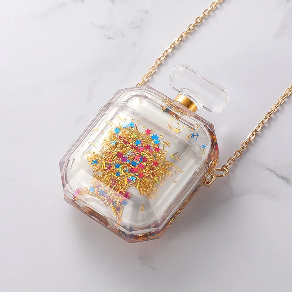 617N 3D Жидкий чехол для наушников для Apple Airpods 2 Чехол Блестящий зыбучий песок чехол для Air pods чехол для наушников Earpods чехол Блестящий ремешок - Цвет: 617N