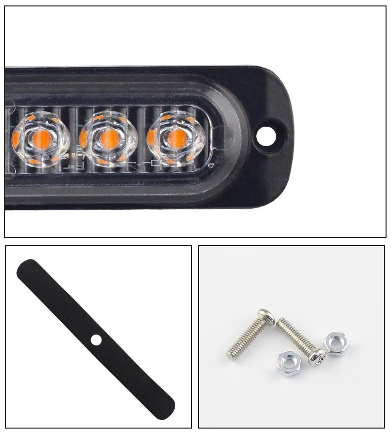 12-24 в 12LED автомобильный светильник янтарный стробоскоп аварийный Маяк для