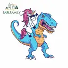 EARLFAMILY 13 см x 11,6 см для единорога для верховой езды TRex Автомобильная наклейка Водонепроницаемая Автомобильная Наклейка Винил Материал солнцезащитный крем подходит для SUV