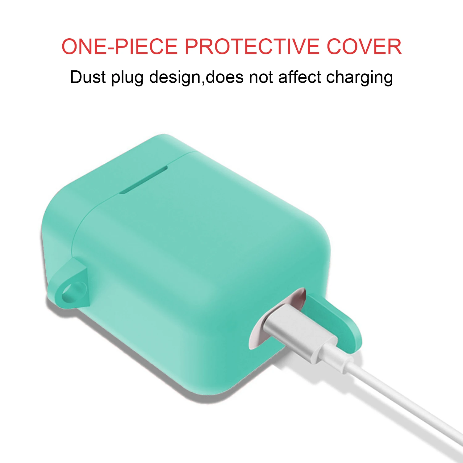 Vococal Portable Dustproof Anti-fall Soft Silicone Cover Case with Carabiner for Xiaomi Xiao Mi Air Wireless Earphone | Электроника
