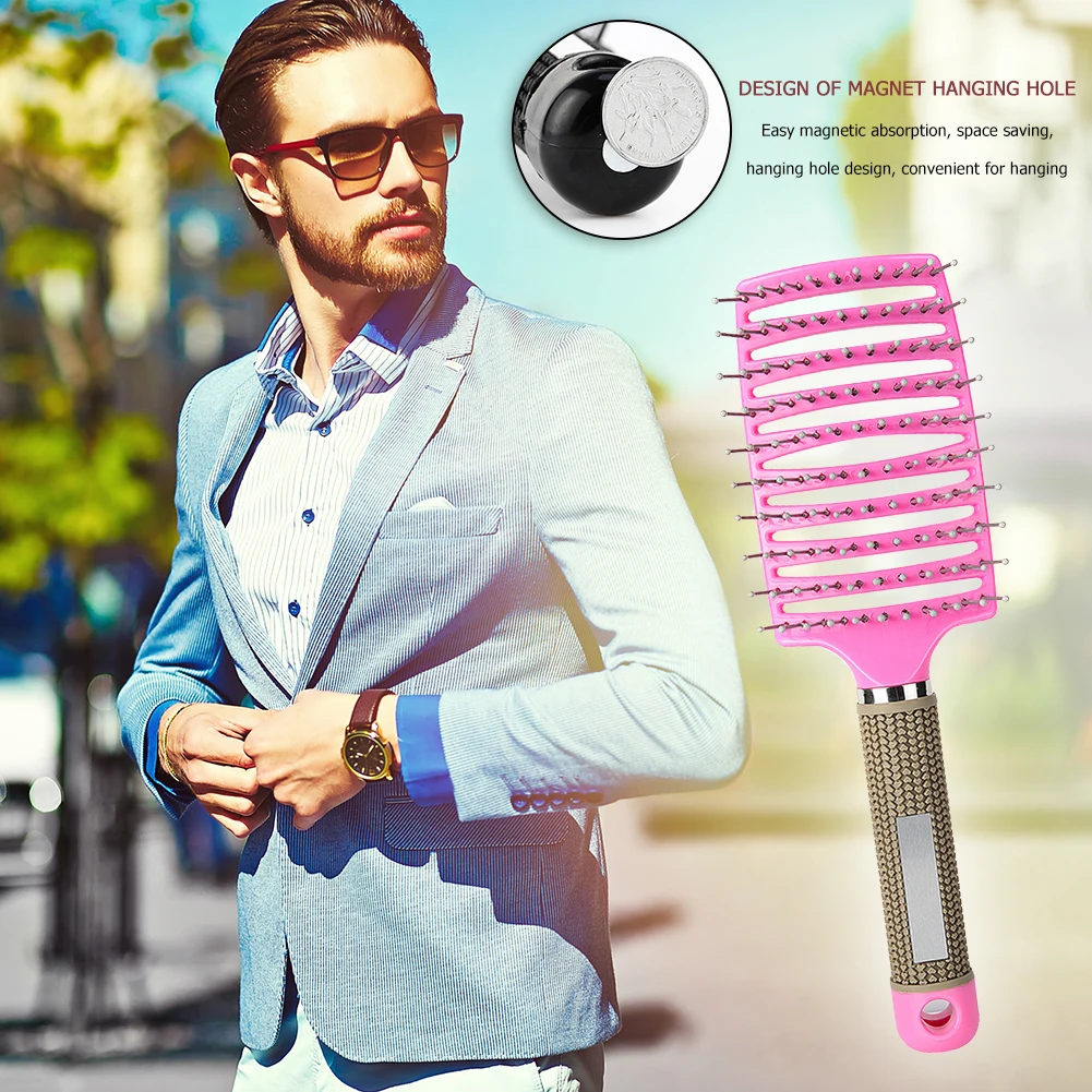 

Hair Scalp Massage Comb Hairbrush Bristle Nylon Women Wet Curly Detangle Hair Brush for Salon Hairdressing Styling Tools