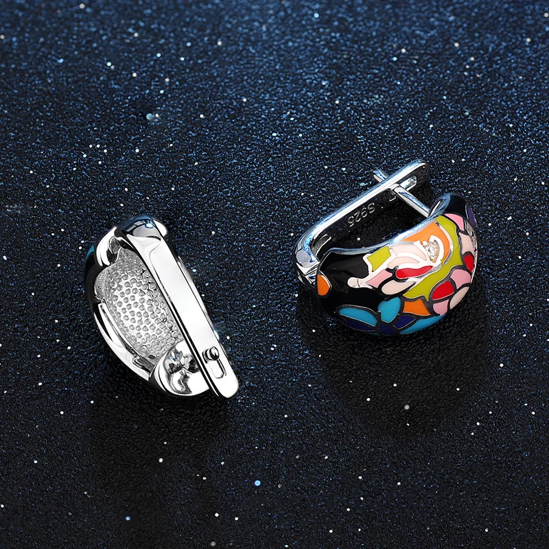 Женские серьги гвоздики из серебра 2018 пробы с прозрачным