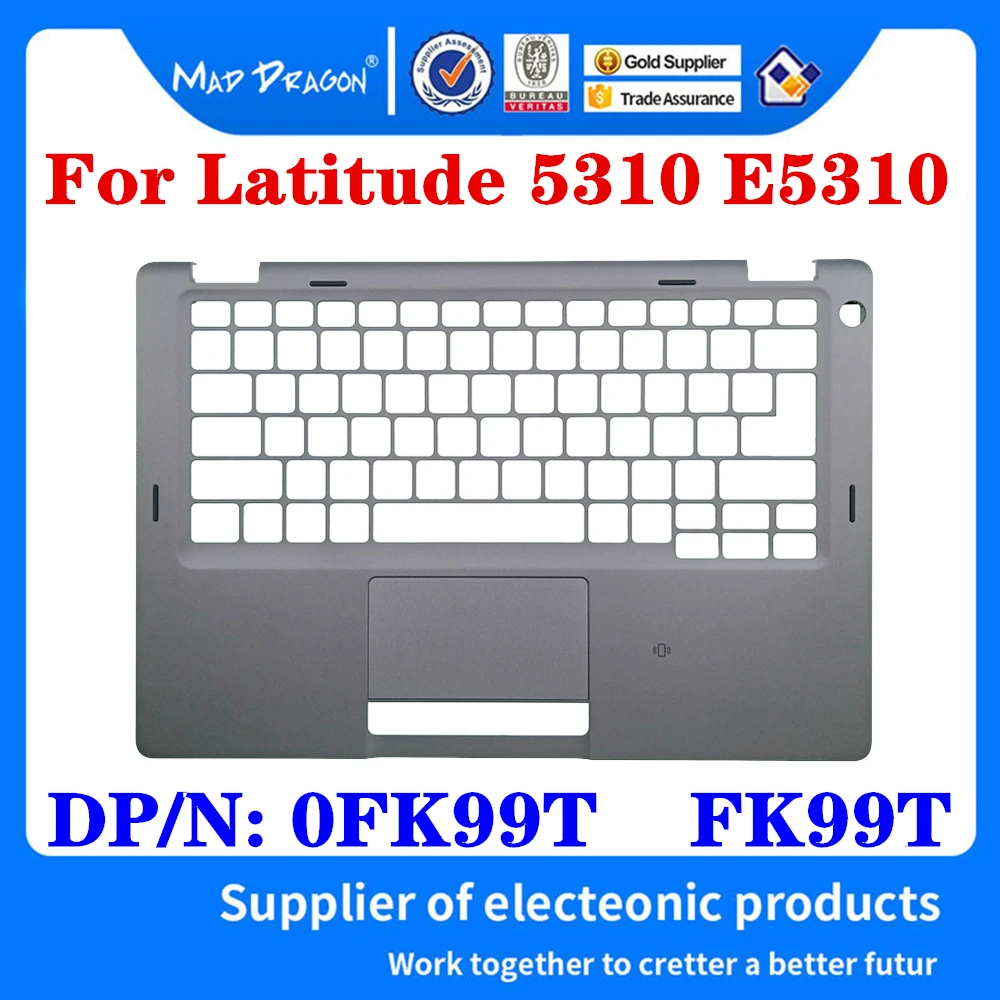 

Новинка 0FK99T FK99T 460.0JT0D.0011 для ноутбука Dell Latitude 5310 E5310, Упор для рук, верхняя крышка, чехол, клавиатура C, серебристо-серый