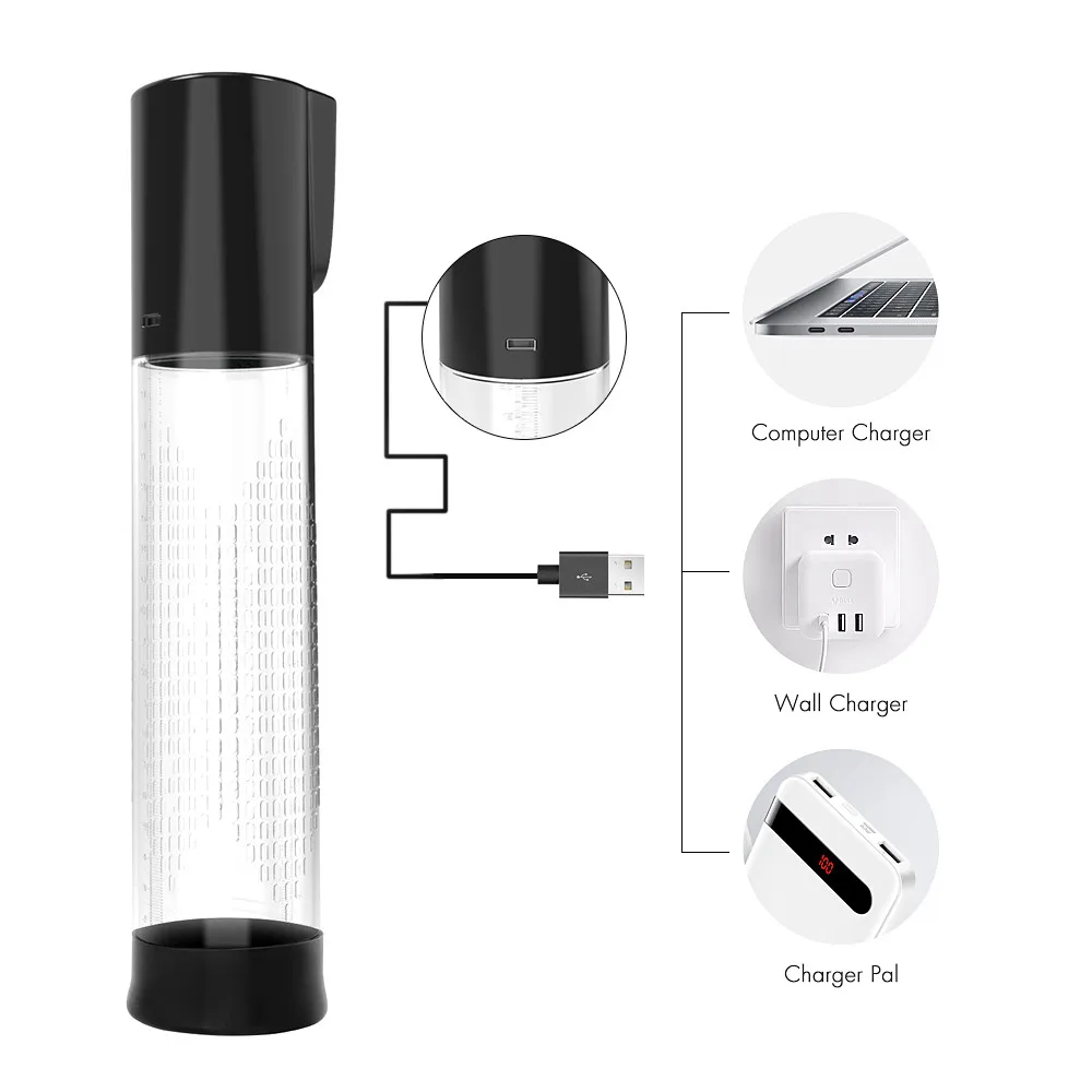 Электрический насос для увеличения пениса мужчин вакуумный Мужской мастурбатор