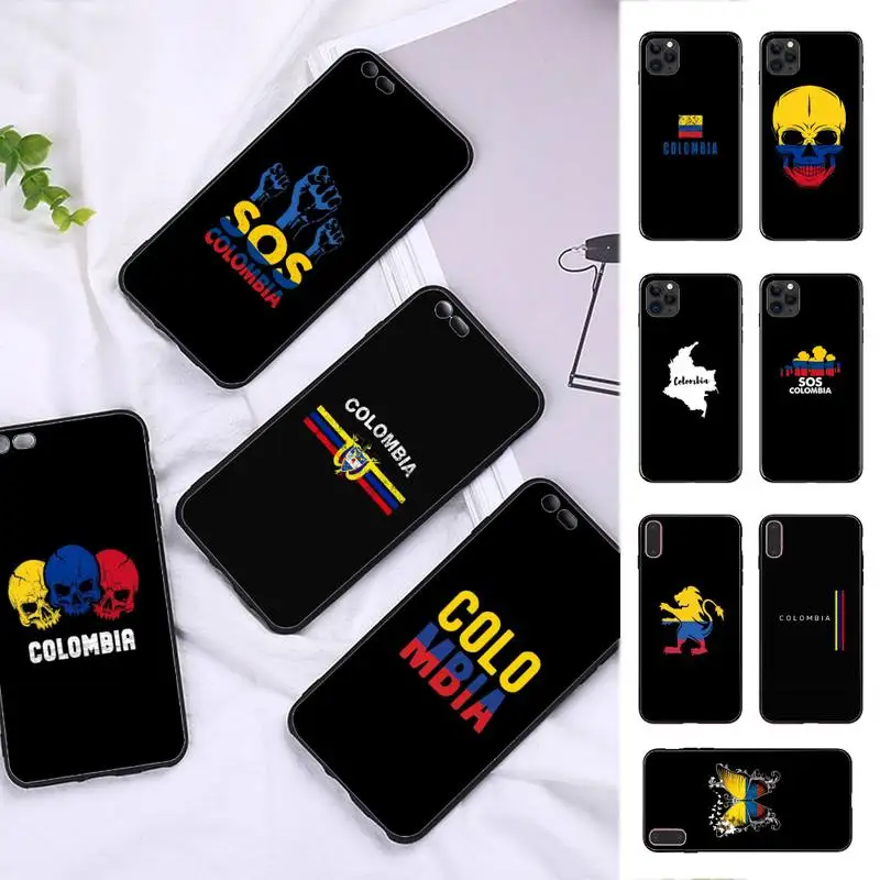 

FHNBLJ Colombia Flag Phone Case for iPhone 11 12 13 mini pro XS MAX 8 7 6 6S Plus X 5S SE 2020 XR case