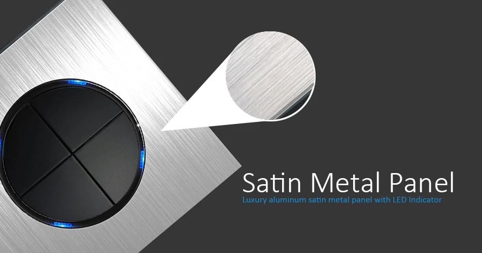 Wallpad L6 Серебристый Матовый алюминий черный ЕС французский USB разъем питания