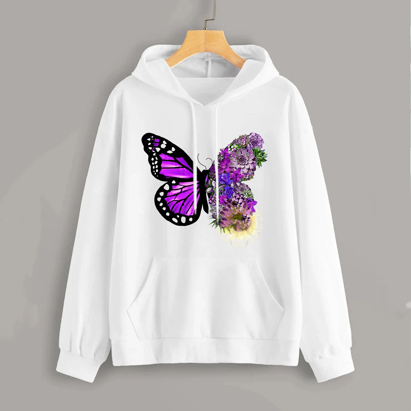 

Женская толстовка с капюшоном в стиле хип-хоп