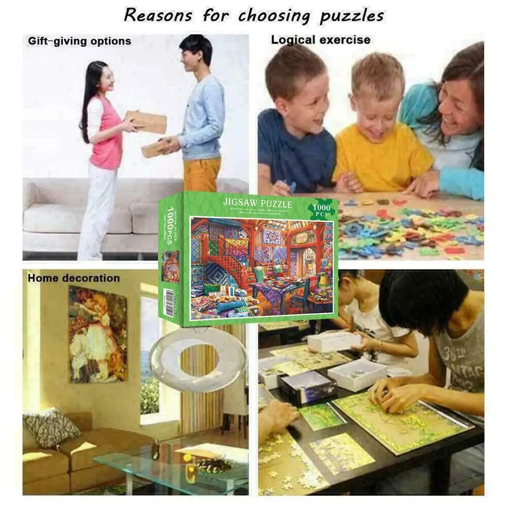 

New 3D Wooden Store Jigsaw Puzzle Toy DIY Christmas Decoration Puzzle Game Gift Large Classic Toys Decompression Bedroom X7Z2