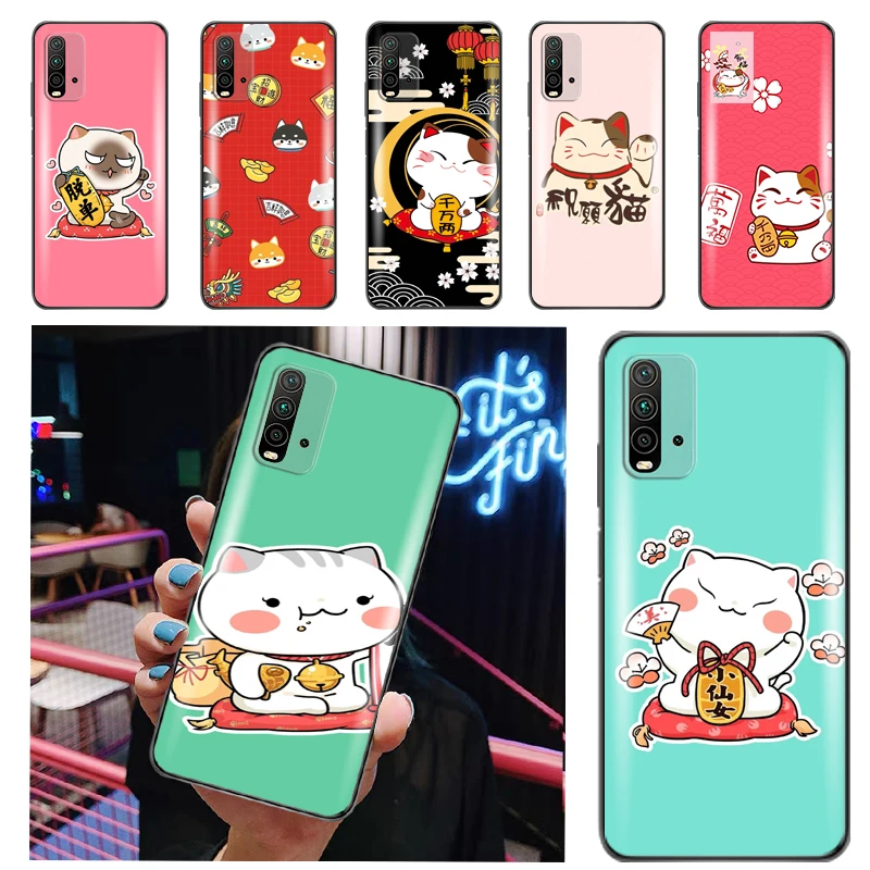 

Chinese Cat Color Blessings Phone Case For Redmi Note 9 9T 9A 9C 9S Pro Max Ultra Thin TPU Soft Coque Funda Cool Lifeproof