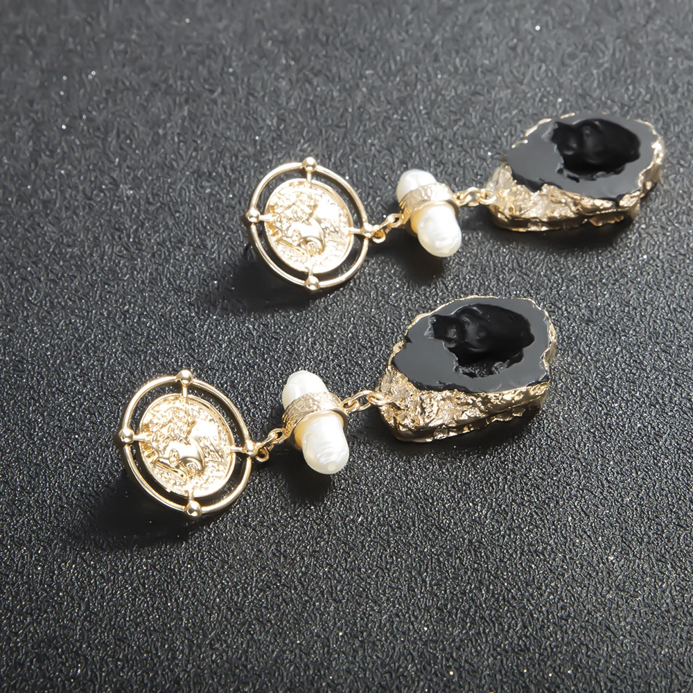 2021 Роскошные ювелирные изделия тренд легированная серьга золото корейские