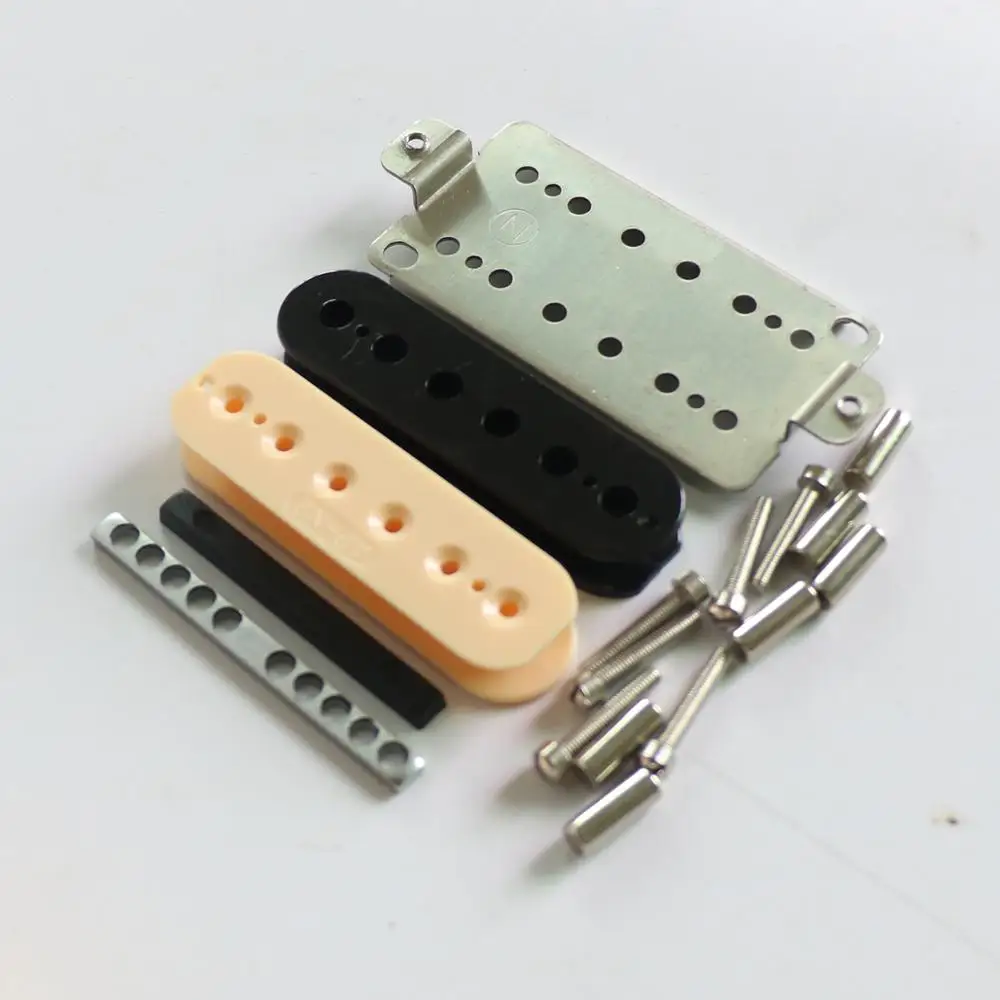 DIY Zebra PC bobbins никелевая Серебряная опорная пластина гитарный звукосниматель