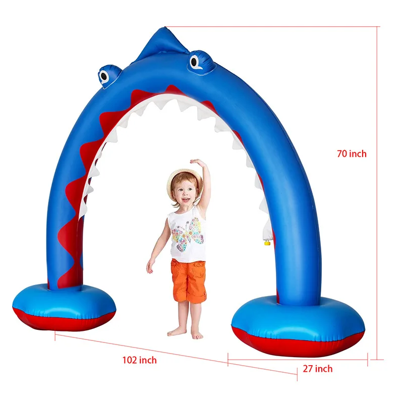 

New Inflatable Water Spraying Arch Bridge Outdoor Lawn Water Playing Game Pool Children's Toy Rainbow Arch Bridge
