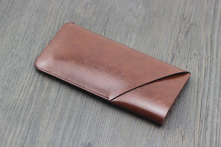 

Double layer Universal Fillet holster Phone Straight leather case retro For SONY Xperia 1 pouch Xperia1 10plus