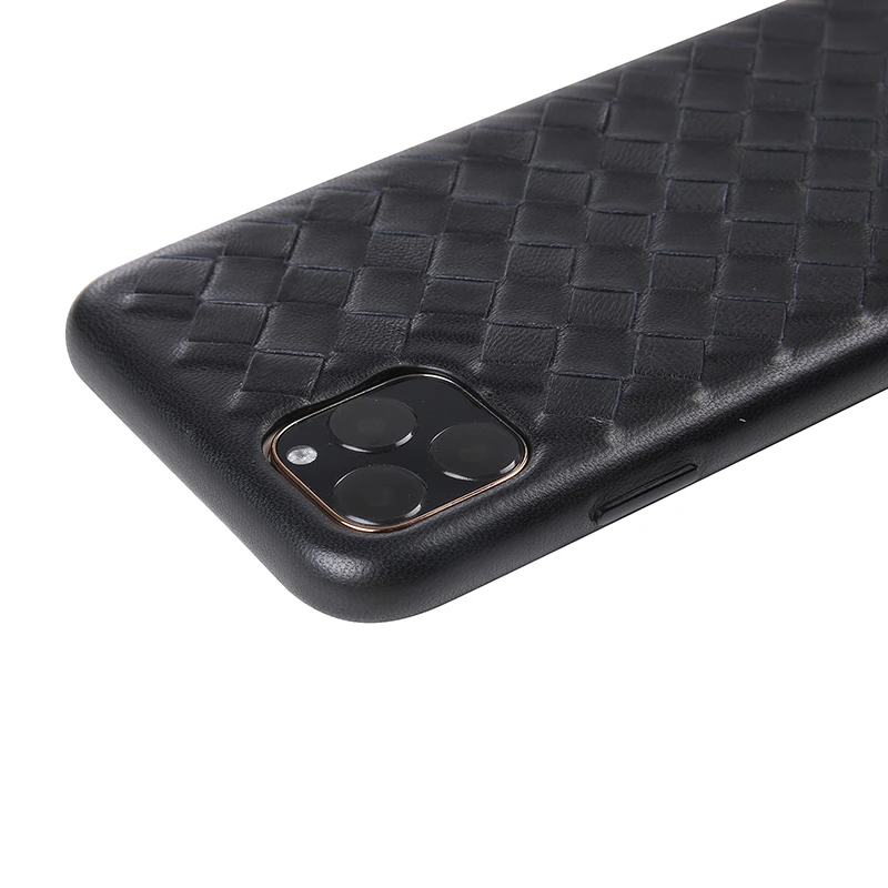 4 цвета для iPhone 11 Pro Max настоящий натуральный Овчина натуральная кожа чехол для телефона овчина задняя крышка крест ткачество металлическая кнопка