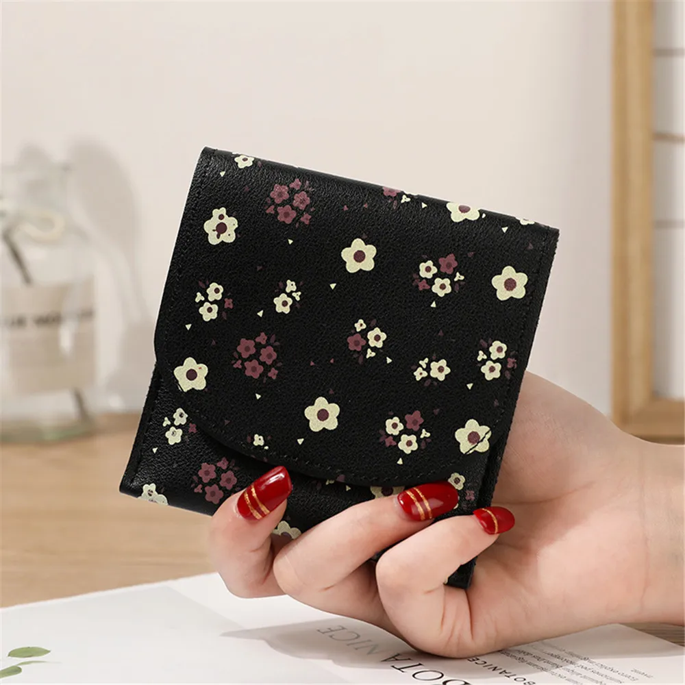 

7 Colors Flower Wallet Fashion Simple Multi Card Holder Girls Love Coin Purse Mini Student Pockect Hand Card Cover